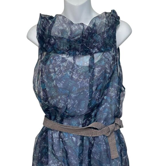 Elegant Blue Midi Dress - Picture 2 of 16